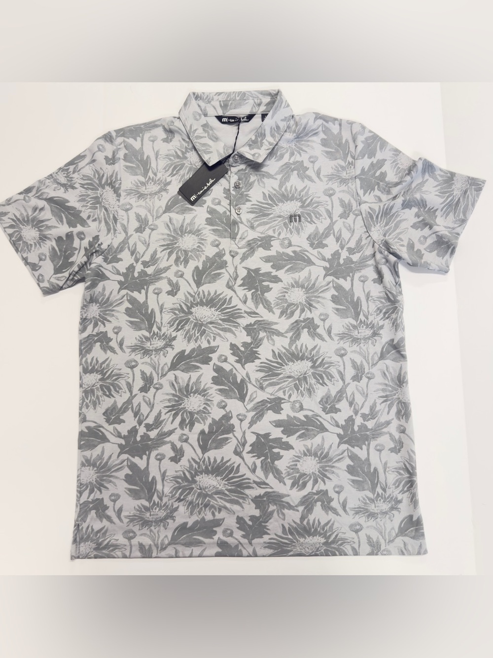 NWT TravisMathew Men's "I Can Explain" Golf Polo in Heather Grey Size Large